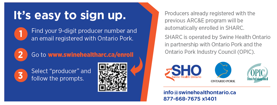 SHARC sign-up information.